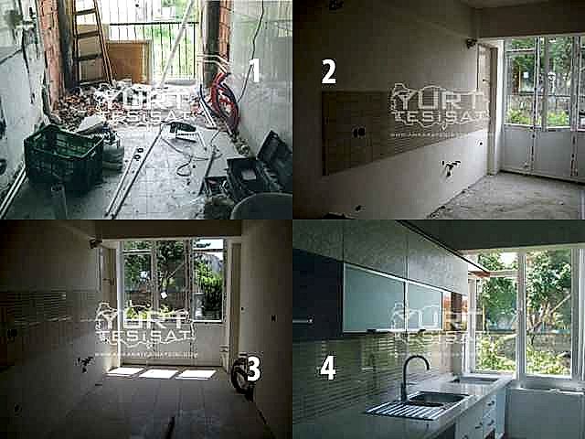 komple tadilat yapılan daire öncesi ve sonrası