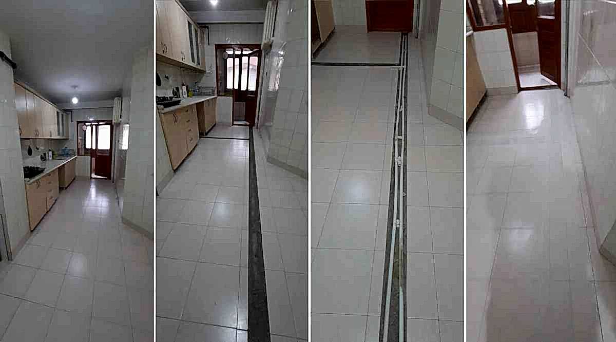 tesisatçı tarafından plastik boru ile yenilenmiş su tesisatı